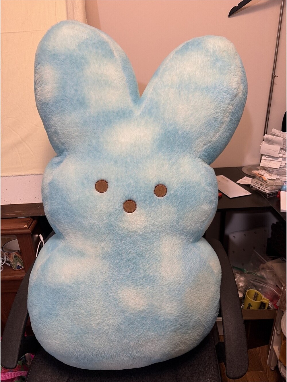 42in Jumbo Peeps Soft Plush Easter Bunny Blue & White Clouds Tie Dye - 42”